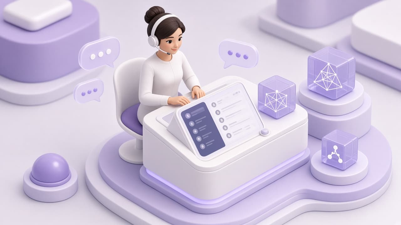 Customer service agent handling omnichannel enquiries