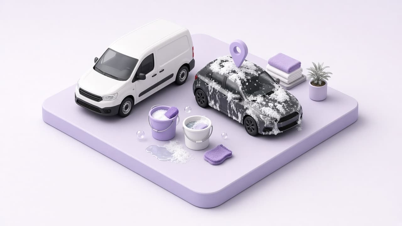 Carwash service app — booking, vans and tracking